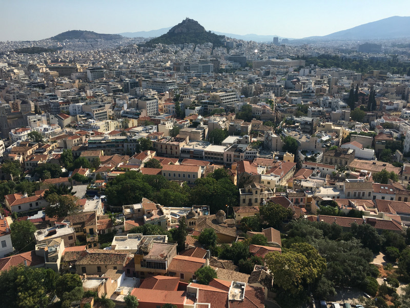 Athens looking towards Mount Lycabettus