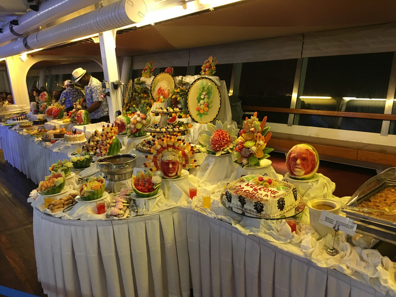 Fruit buffet on board
