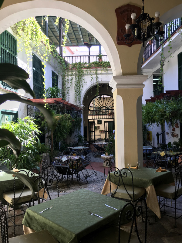 Views of lovely courtyards in Old Havana as you walk along the streets