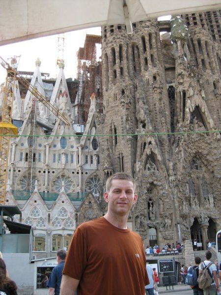 Matt admiring Gaudi