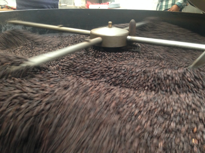 Coffee being roasted