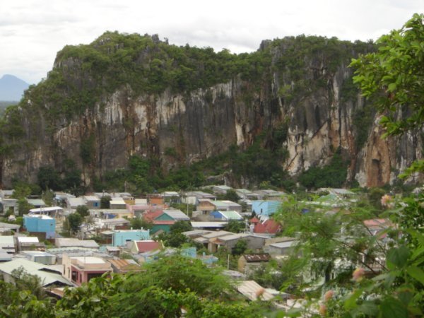 View of Marble Mountains