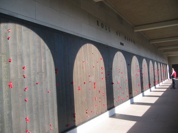 WALLS WITH NAMES OF WAR DEAD