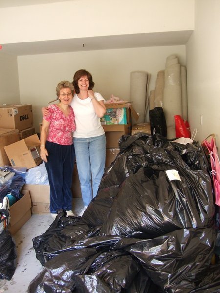 Connie & Clarice with donations