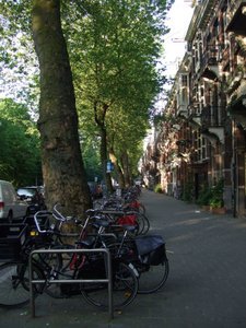 Street with bikes