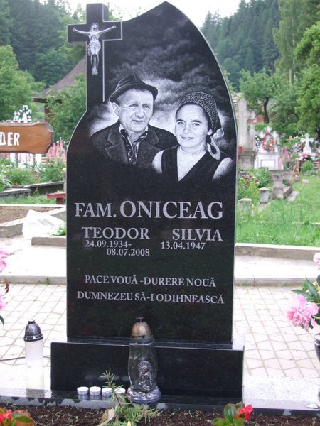Etched gravestone
