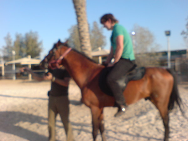 Me riding a hors in Qatar
