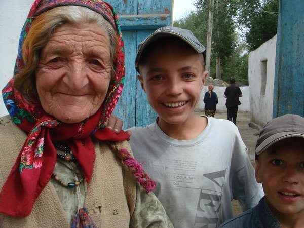 Pamiri grandmother and grandson