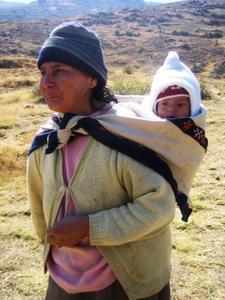 Traditional Peruvian Woman and Baby