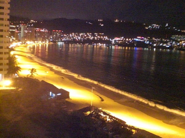 The glitzy lights of Acapulco Bay