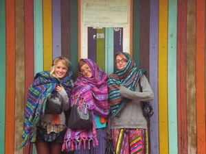 3 Guatemalan Ladies in the Rain