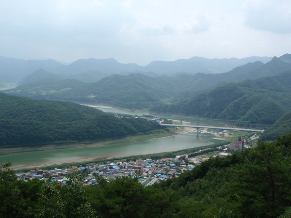 View of Danyang from hilltop
