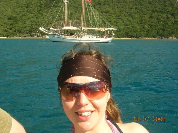 Me With Our Boat On My Head!