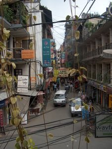 one of the quieter streets in Thamel