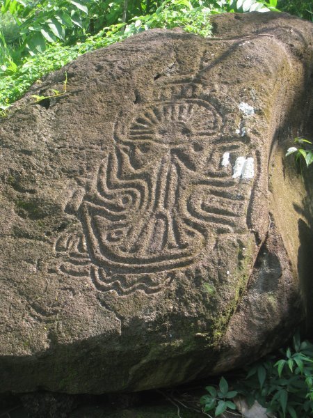 Ancient stone carving Photo