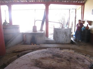 The final Mezcal distillation stage