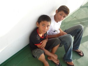 A couple of kids I spoke a lot of Portuguese with