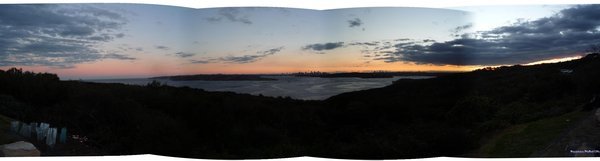 Sydney panorama by sunset