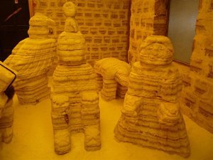 To-scale Bolivian salt sculptures
