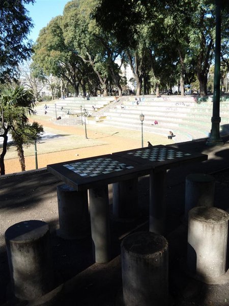 Public park chess
