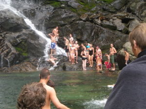 the waterfall