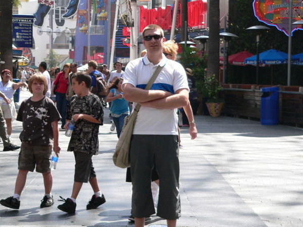 Matt looking excited to be at Universal Citywalk
