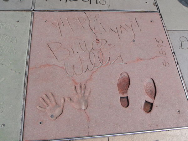 Bruce Willis handprints