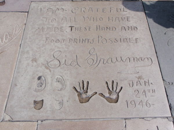 Sid Grauman handprint