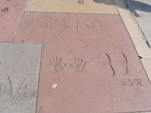 Harrison Ford handprints