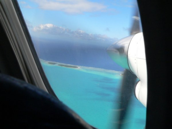 Arriving at Aitutaki