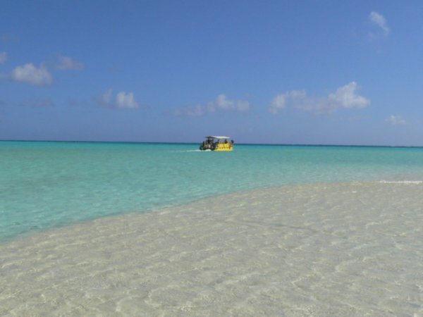Sandbar at Honeymoon with our boat in the distance
