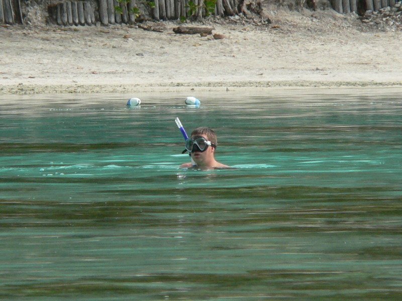 Matt enjoying the excellent snorkelling