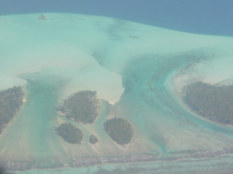 Aerial shot approaching Bora Bora