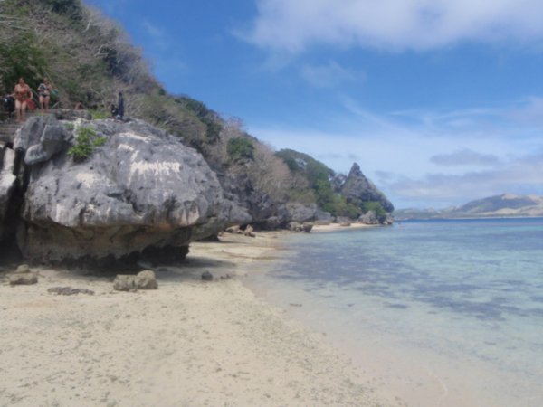The beach at the caves