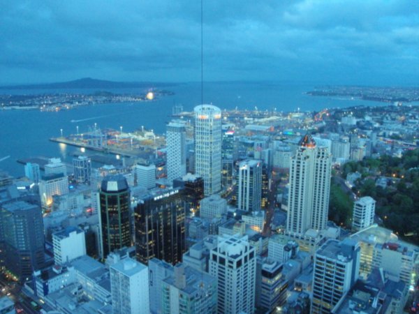 View from the Sky Tower at dusk
