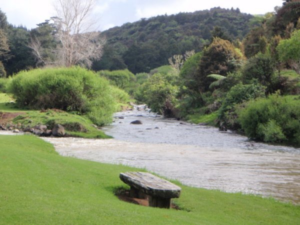 Converging rivers at Kaihu campsite