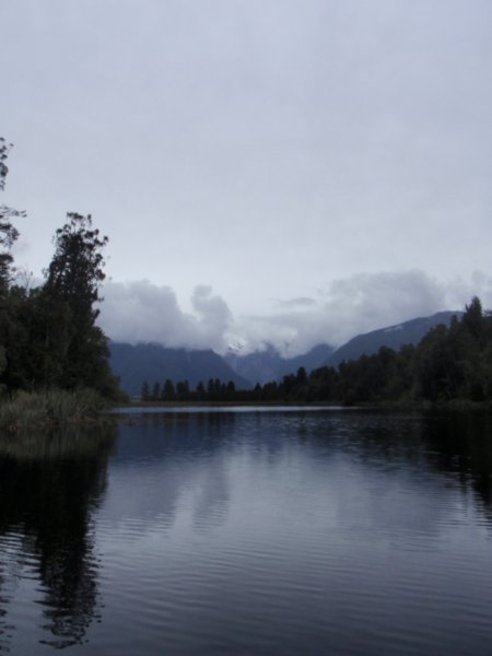 It didn't matter that there were ripples in Lake Matheson - it was still beautiful