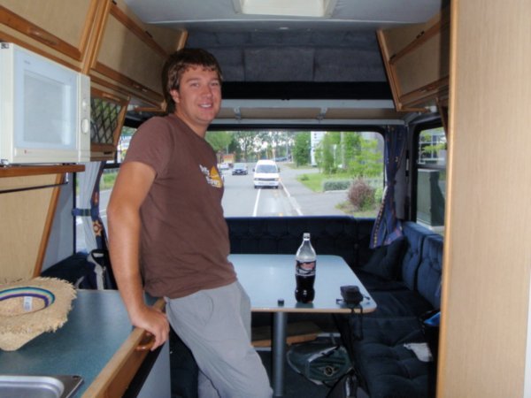 Matt in our home on wheels