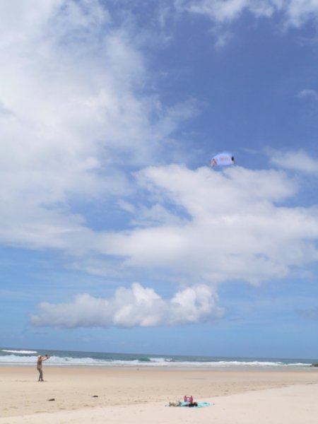 Matt flying his kite