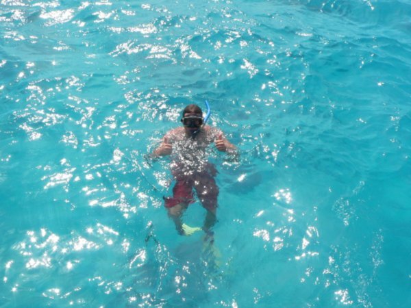 Matt in his snorkelling gear