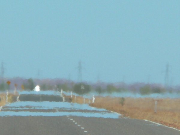 The road blurring into the distance