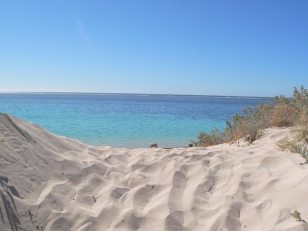 View over the dunes at Turquoise Bay