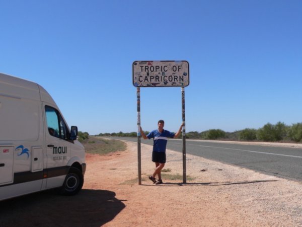 At the tropic of Capricorn