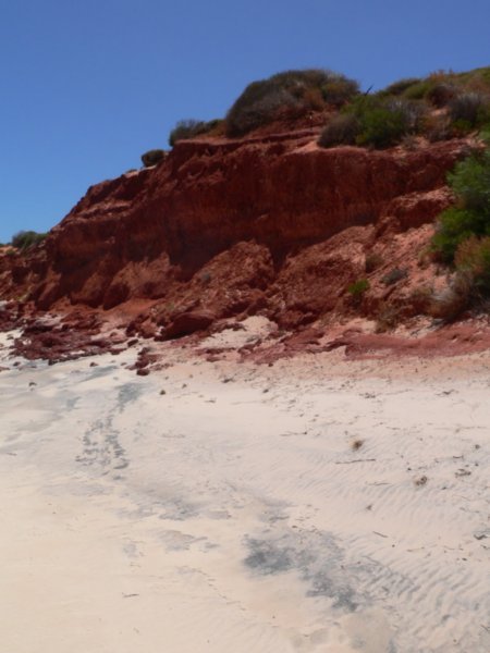 The red rocks at Bottle bay