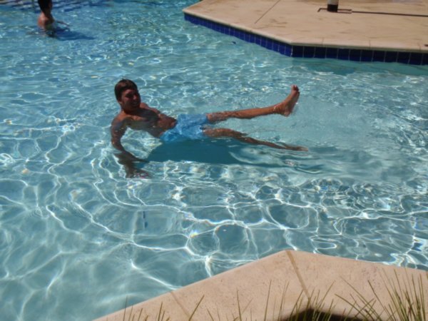 Matt enjoying a swim