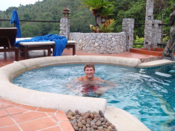 Matt enjoying the pool