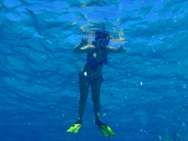 Karen snorkelling
