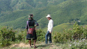 Our Guide, Nam, and one of the Hmong Ladies