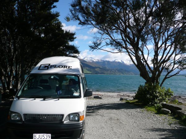 Our campsite at Lake Wanaka