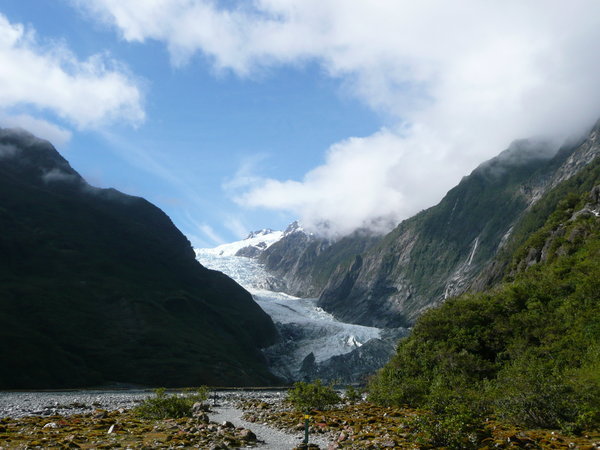Franz Joseph glacier from the valley